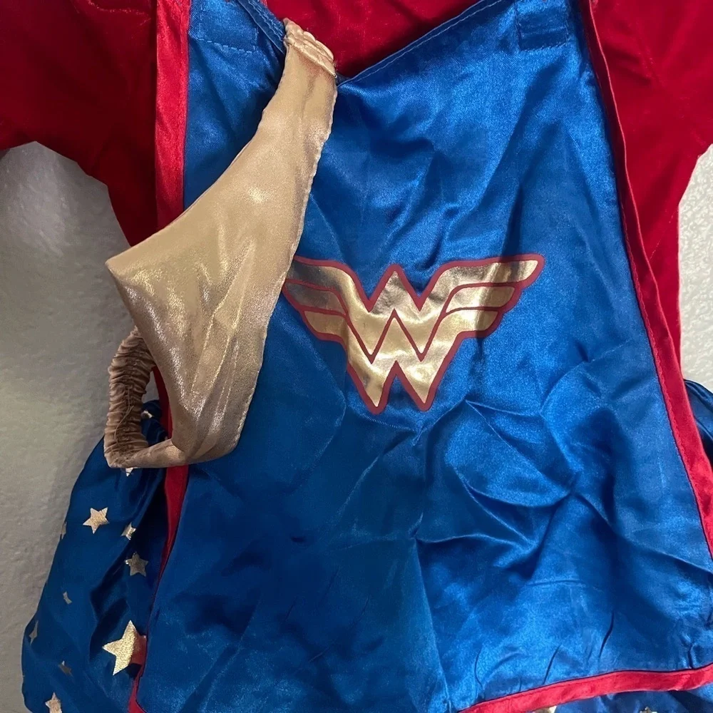 MARVEL “WONDER WOMAN” toddler super hero Halloween dress costume size 6-12M - Picture 8 of 10